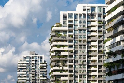 Modern Green Rooftop Apartment Buildings