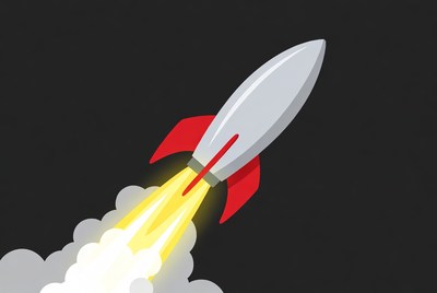 Rocket launching with flames