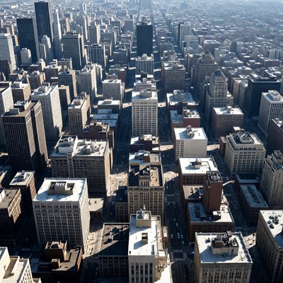 Aerial View of Chicago Skyline