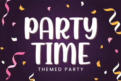 Party Time Themed Party Illustration