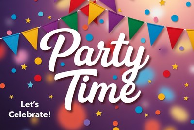 Let's Celebrate Party Time Graphic