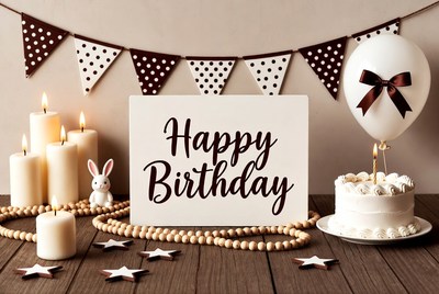 Happy Birthday Cake with Candles