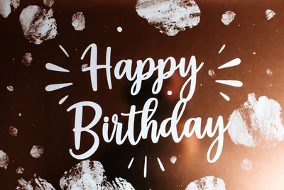 Happy Birthday Text Illustration