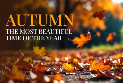 Autumn Leaves Falling Text Overlay