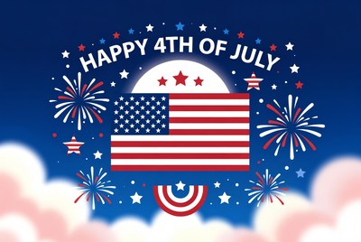 Happy 4th of July Illustration