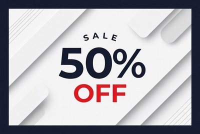 50% Off Sale Graphic
