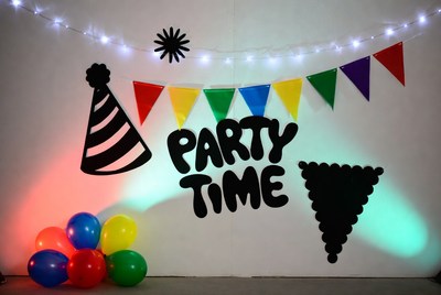 Party Time Background with Balloons