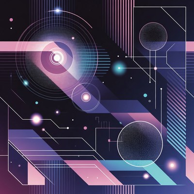 Abstract Neon Geometric Background