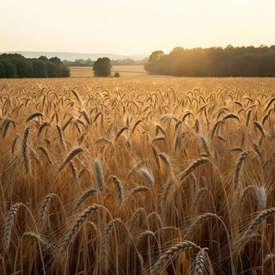 Golden Wheat Field at Sunset
