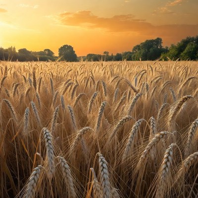 Golden Wheat Field at Sunset