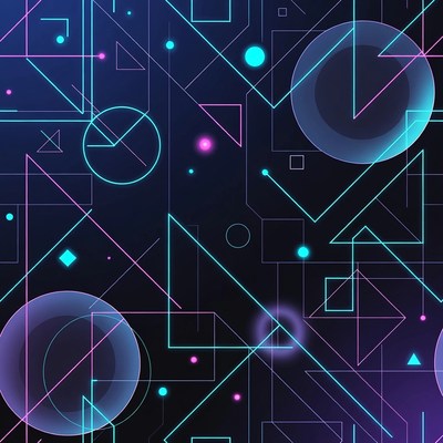 Neon Geometric Abstract Background