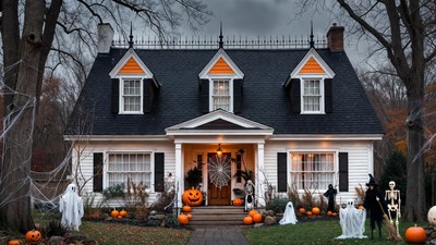 Halloween Haunted House with Ghosts