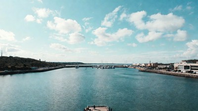 Bridge over Urban Harbor Canal