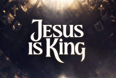 Jesus is King with Stained Glass