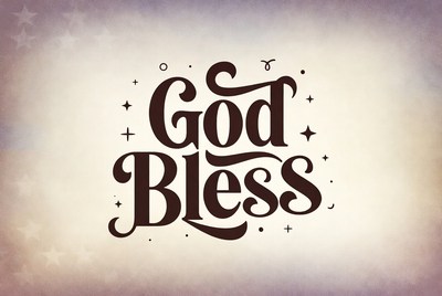 God Bless Illustration