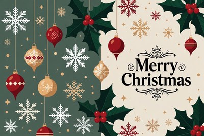 Merry Christmas Ornament Illustration