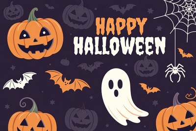 Happy Halloween Jack-o-Lanterns Illustration