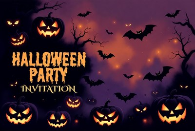 Halloween Party Invitation Illustration