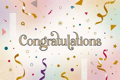 Congratulations Graphic with Confetti