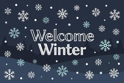 Welcome Winter Snowflakes Illustration