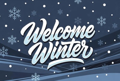 Welcome Winter Snowflakes Illustration
