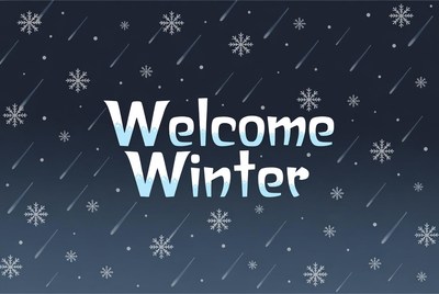 Welcome Winter Snowfall Graphic