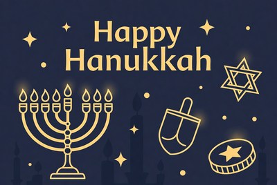 Happy Hanukkah Illustration