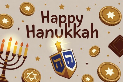 Happy Hanukkah Illustration