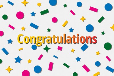 Colorful Congratulations with Shapes