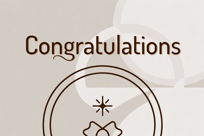 Congratulations Text with Bow