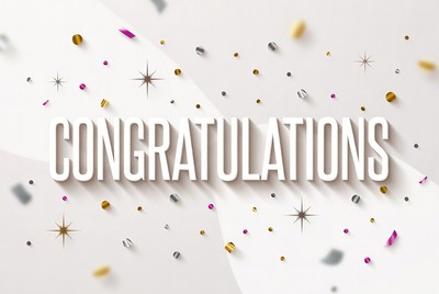 Congratulations Text with Confetti