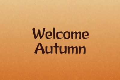 Welcome Autumn Text Graphic