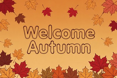 Welcome Autumn with Falling Leaves
