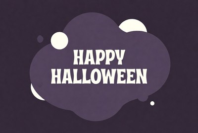 Happy Halloween Text Illustration