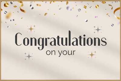 Congratulations on Your Golden Confetti Banner