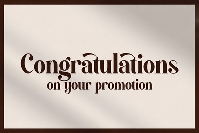 Congratulations on Your Promotion Sign