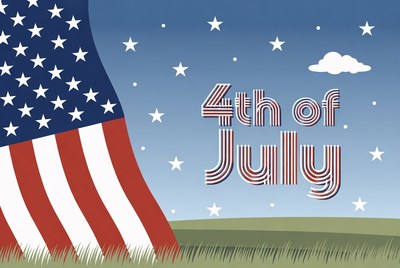 4th of July Flag Illustration