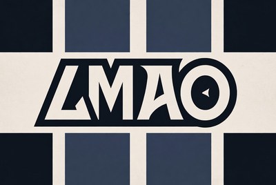 LMAO Logo on Navy Grid Background