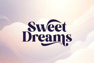 Sweet Dreams Text with Clouds