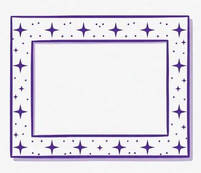 Purple Star Border Frame