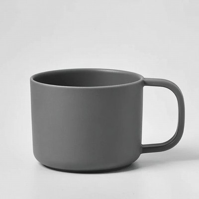 Gray Ceramic Mug with Handle