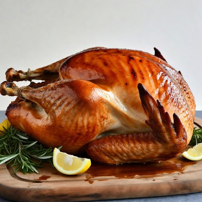 Roasted Turkey with Lemon and Rosemary
