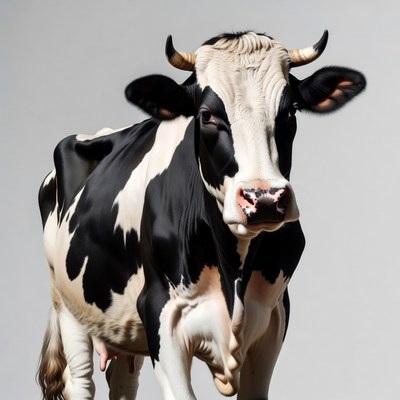 Holstein Cow with Horns