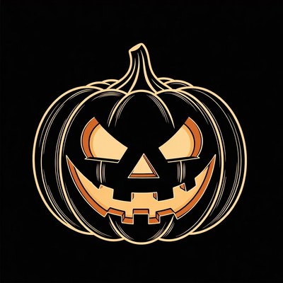 Jack-o'-lantern pumpkin illustration