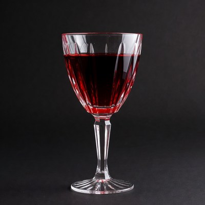 Red Wine in Crystal Glass