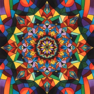 Colorful Stained Glass Mandala