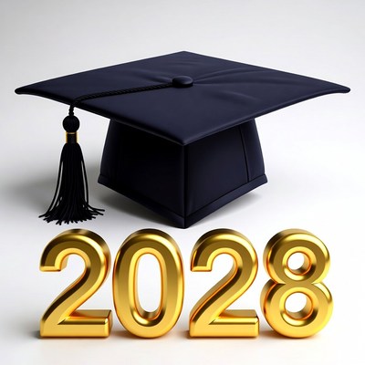 Graduation Cap with 2028
