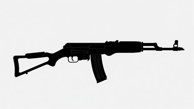 AK-47 Silhouette Vector Illustration
