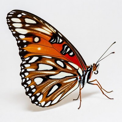 Orange and Black Butterfly Wings Spread