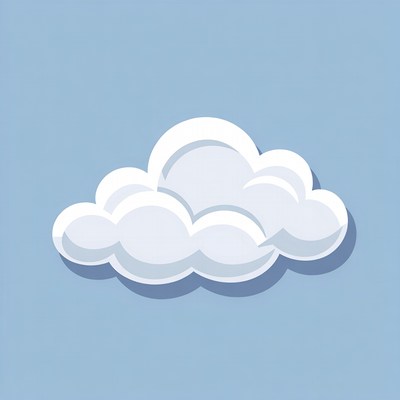 Fluffy White Cloud Illustration